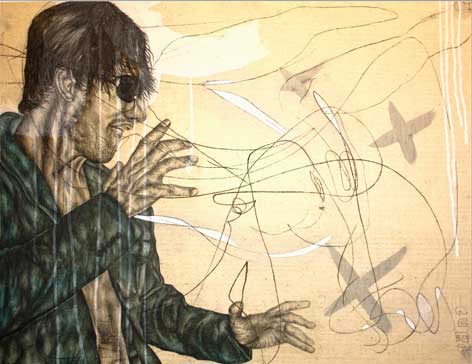 Galerie.Z: Bruno Wildbach -  CUBA, graphit/color/molino/paper, 50 x 65,5 cm, 2008