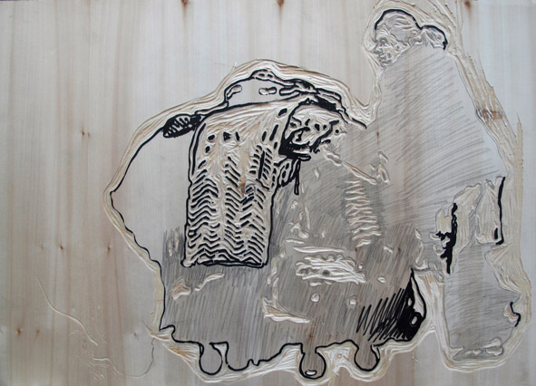 Hans Weigand | HOLZ 02 | 60 x 42 cm | aus der Serie | Go West Nr3
