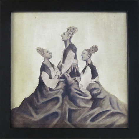 Bernhard Buhmann |  'Contenance' | 2011 | Öl auf Karton | 20 x 20 cm