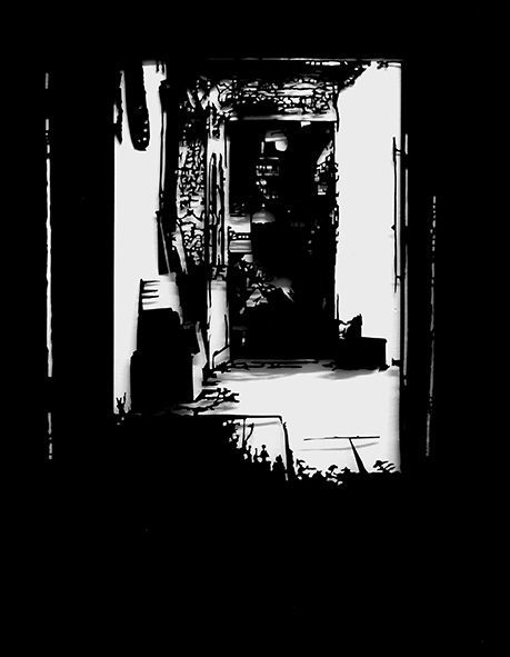 Alfons Pressnitz_Doorway_2013_Papierschnitt_45x35cm