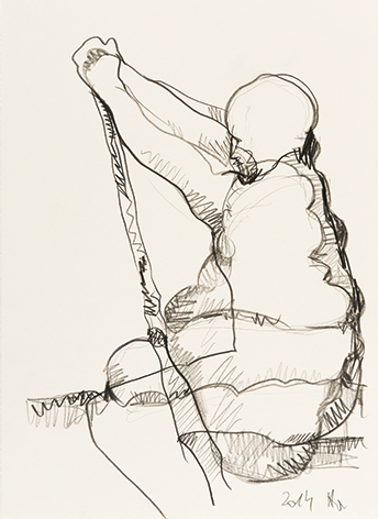 Peter Hauenschild | ohne Titel | schwarzer Stift auf Papier | 29 x 21 cm | 2014